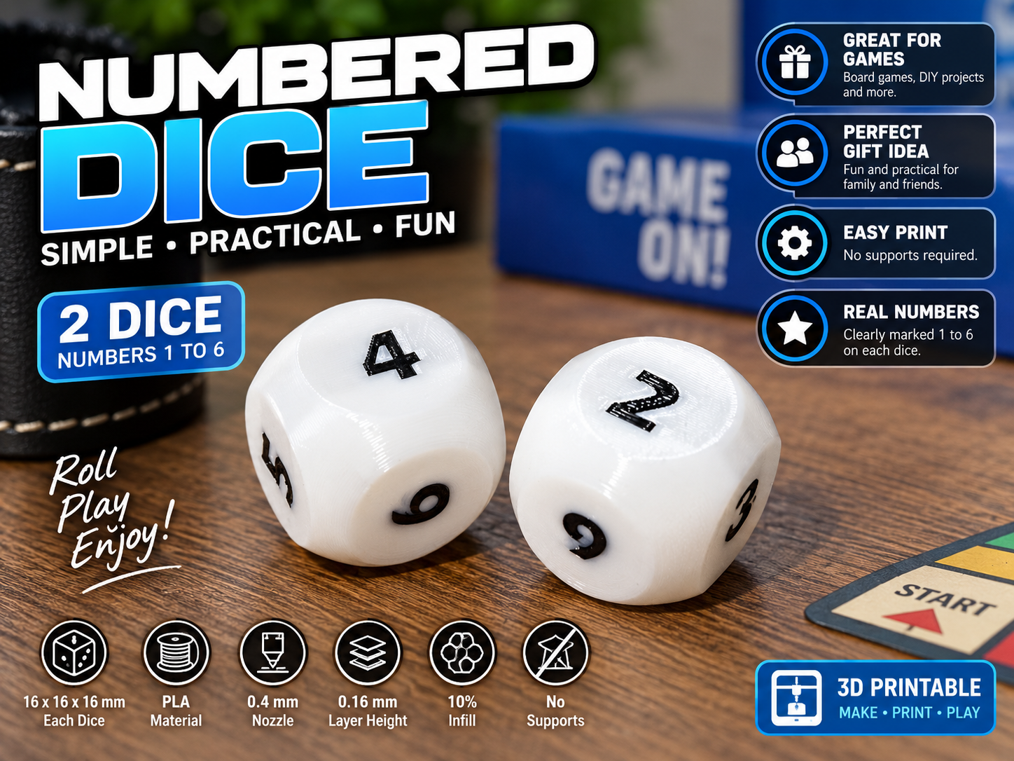 Numbered Dice